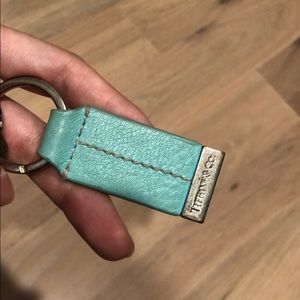 Tiffany leather key ring Tiffany blue